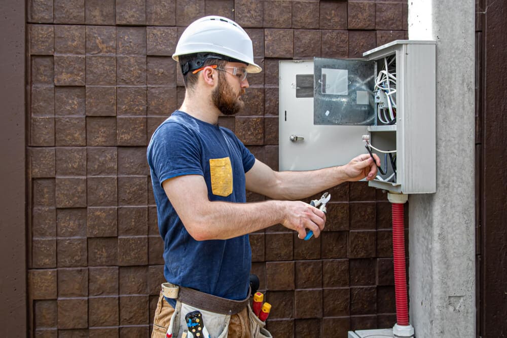 Quadro de distribuição elétrica profissional